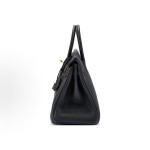 HERMES Birkin 25 Gold buckle Women\'s Edition 89 Noir Black